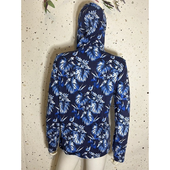 Polo Ralph Lauren Men's Tropical Print Blue Light Cotton Hoodie Size SP - Picture 6 of 11